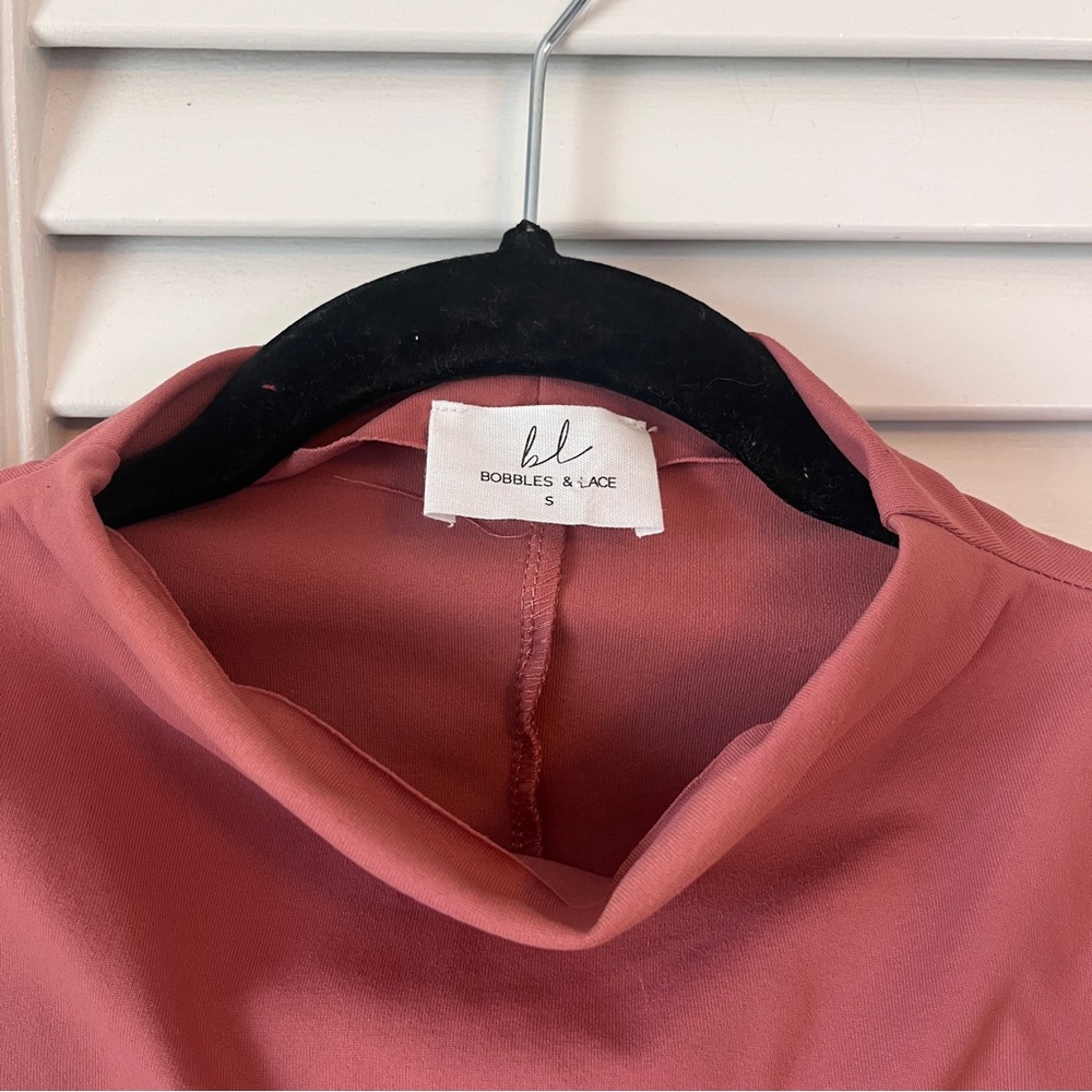 Pink Muscle Tee Ruched Style Top - Picture 3 of 6